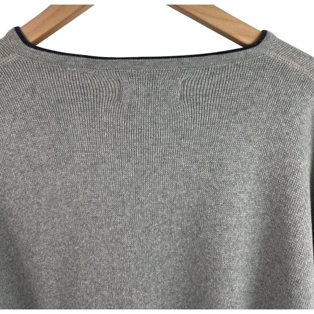 Northern Explorer Mens Large V-Neck Sweater Gray Knit Cotton - Picture 5 of 8